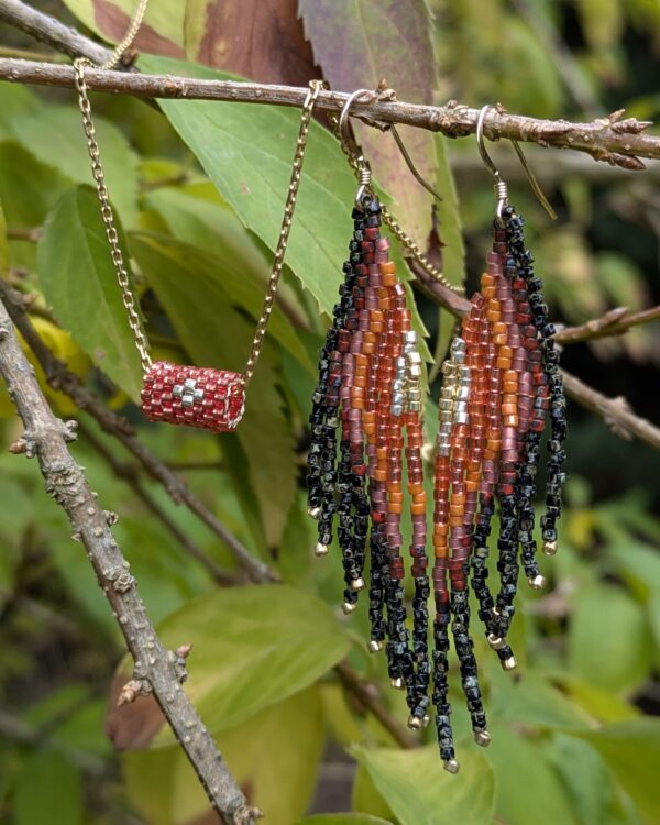 Boucles d'Oreilles Automnales – Pendentif Offert ! - les paillettes by Pepite