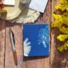 Plan sur la couverture verso cyanotype mimosa A6