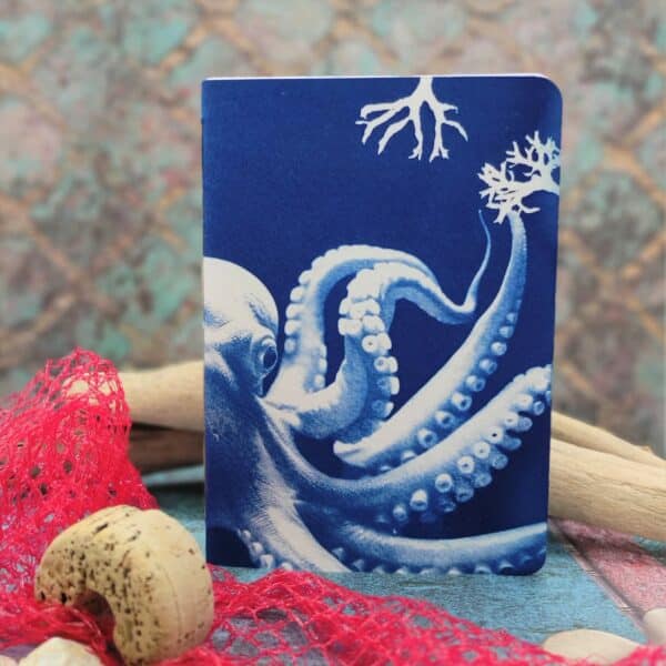 Produit fait main : carnet A6 motif poulpe