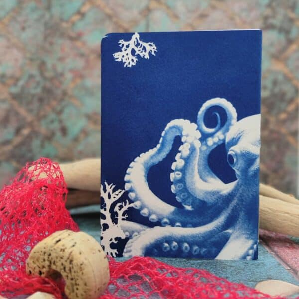 Carnet original format A6 avec couverture poulpe verso