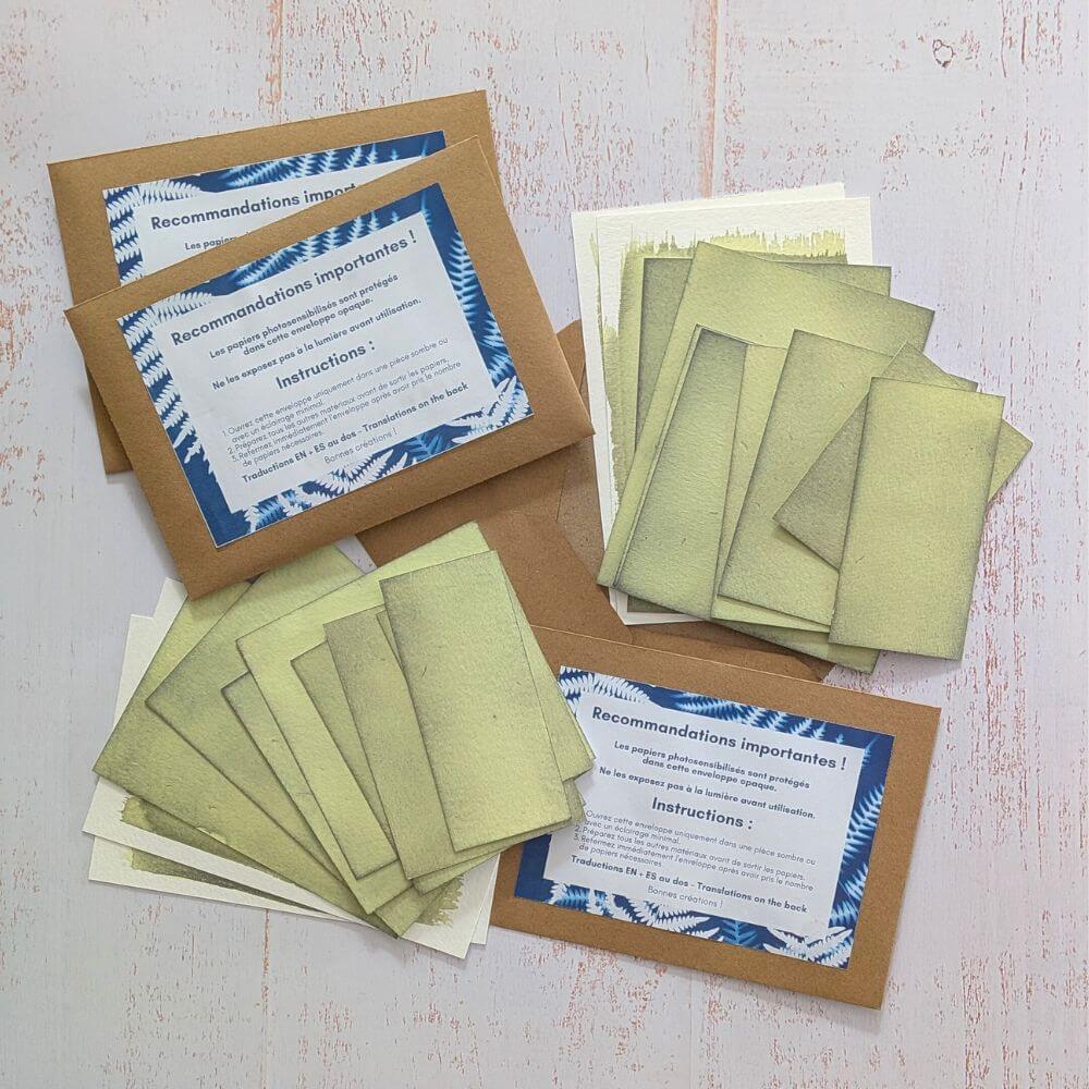 papier photosensible kit cyanotype
